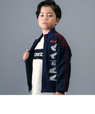 【Hondaｘnexchic】バイカラーポンチトラックジャケット(110~150cm)