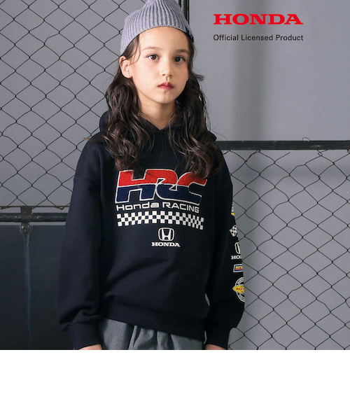 Hondaxnexchic】ロゴ入りウラゲパーカー(110~150cm)｜ベベ