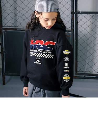 【Hondaｘnexchic】ロゴ入りウラゲパーカー(110~150cm)