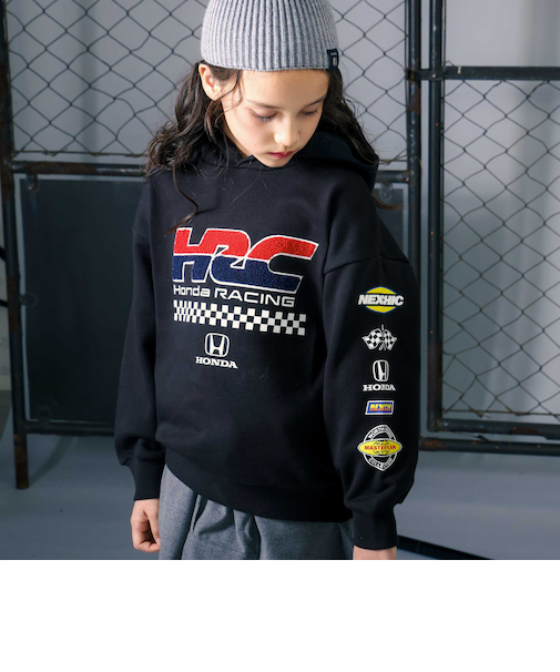 【Hondaｘnexchic】ロゴ入りウラゲパーカー(110~150cm)