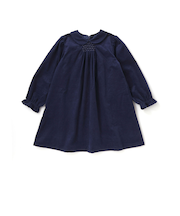 胸元シャーリングコール天ワンピース(95~150cm)