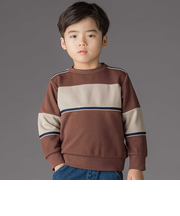 裏毛×鹿の子切り替えトレーナー(95~160cm)