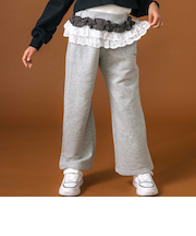 ウエストフリル付き裏毛パンツ(110~150cm)