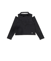 肩開きハートロゴ入りジャガードニット(110~150cm)