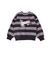 フェルトパッチ刺しゅう入り裏毛トレーナー(110~150cm)