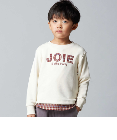 マシュマロウラケロゴパッチレイヤード風トレーナー(90~160cm)