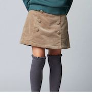 ストレッチコーデュロイダブルボタンショートパンツ(90~150cm)