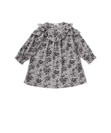 【店舗限定】花柄コールテンフリルワンピース(95~150cm)