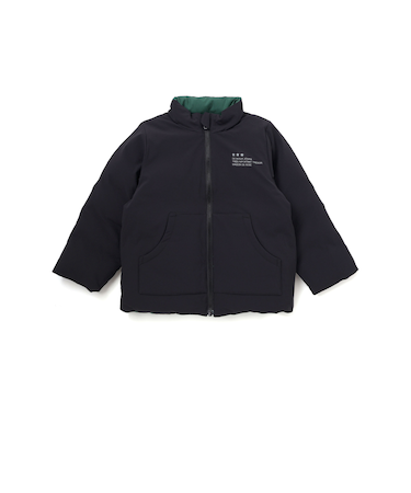 【撥水】リップストップ×タフタリバーシブル中綿ブルゾン(90~150cm)