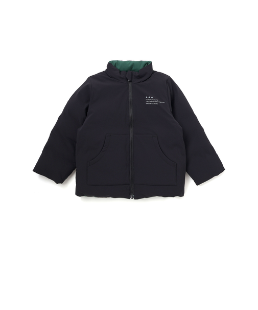 【撥水】リップストップ×タフタリバーシブル中綿ブルゾン(90~150cm)