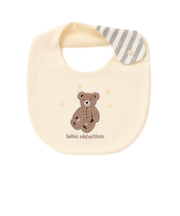 裏毛クマパッチ刺しゅうスタイ