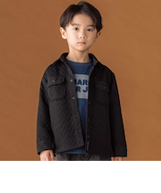 【店舗限定】ジグザグキルトジャガードシャツジャケット(95~150cm)