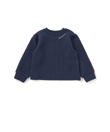 【店舗限定】【お揃い】キルトジャガードトレーナー(95~160cm)