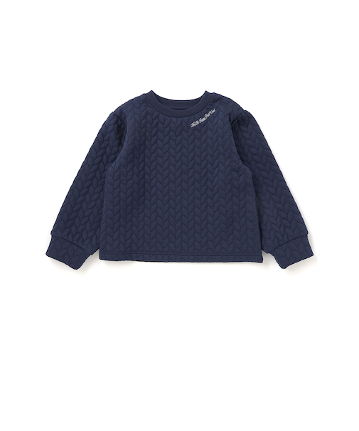 【店舗限定】【お揃い】キルトジャガードトレーナー(95~160cm)