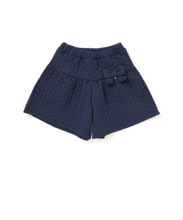 【店舗限定】【お揃い】キルトジャガード切り替えキュロットパンツ(95~160cm)