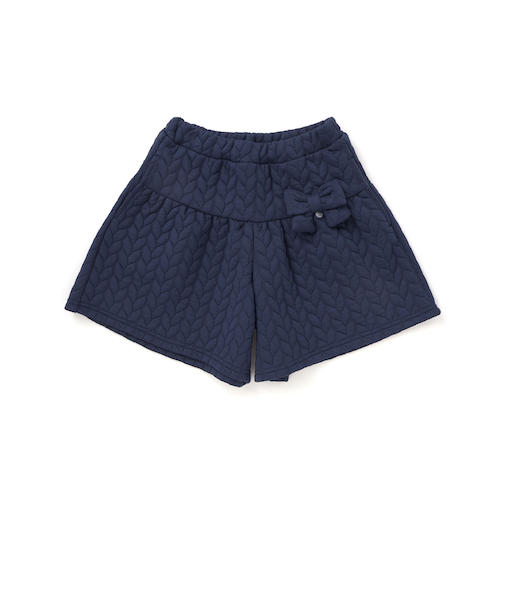 【店舗限定】【お揃い】キルトジャガード切り替えキュロットパンツ(95~160cm)