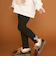 裾リボンパッチ刺しゅうレギンス(80~130cm)