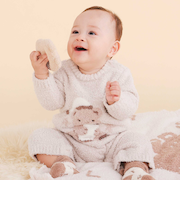 【お揃い/ウォッシャブル加工】アニマルウサギクマロボットもこもこロンパース(70~80cm)