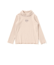 レースハイネックハート刺しゅうトップス(80~130cm)