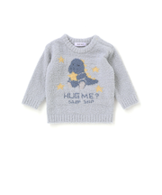 【お揃い】アニマルウサギ恐竜もこもこパッチニットトップス(70~80cm)