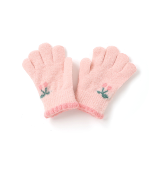 チェリーモチーフガーリー5本指手袋