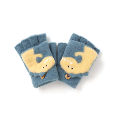 ミトン指なし2WAY恐竜ガオー手袋