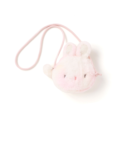 クマネコウサギアニマルしっぽ風チャーム付きポシェット