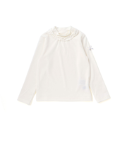 【日本製】ミップスウェードフリルハイネックTシャツ(80~150cm)