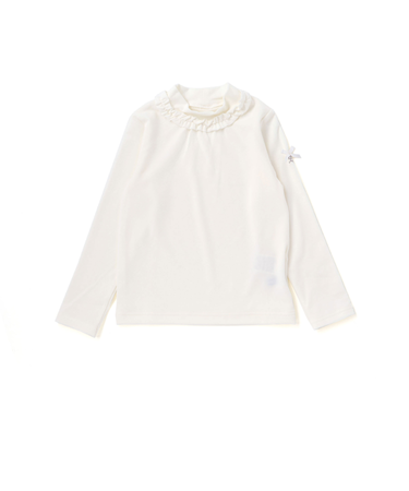 【日本製】ミップスウェードフリルハイネックTシャツ(80~150cm)