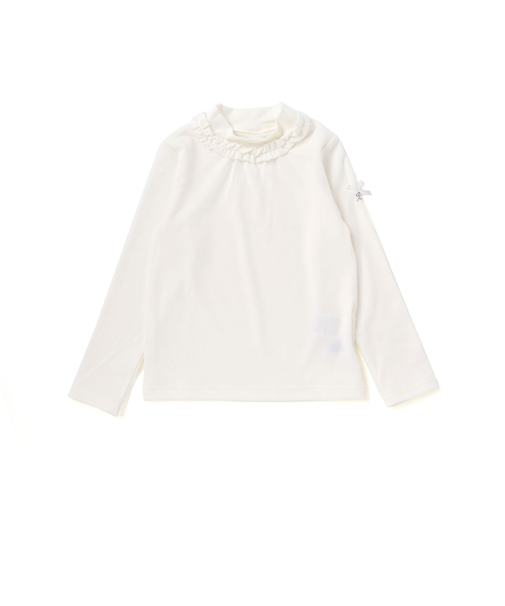 【日本製】ミップスウェードフリルハイネックTシャツ(80~150cm)