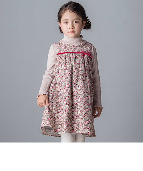 即購入可　リバティジャンバースカート 日本製】【お揃い】リバティビエラ(DaisyMorisia)ジャンパー