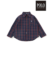 【POLO BCS(ポロ・ビーシーエス)×SLAP SLIPコラボ】【お揃い】刺しゅう入り胸ポケットチェックシャツ(80~130cm)