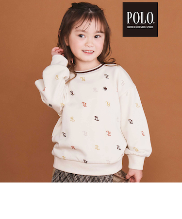 【POLO BCS(ポロ・ビーシーエス)×SLAP SLIPコラボ】プリント総柄トレーナー(80~130cm)
