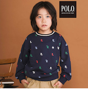 【POLO BCS(ポロ・ビーシーエス)×SLAP SLIPコラボ】プリント総柄トレーナー(80~130cm)