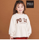【POLO BCS(ポロ・ビーシーエス)×SLAP SLIPコラボ】ふわふわサガラ刺しゅう裾フレア長袖トレーナー(80~130cm)