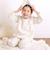【スララク/腹巻き一体型】みんな快眠！長袖みんみんキルティングパジャマ 上下セット(80~130cm)