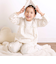 【スララク/腹巻き一体型】みんな快眠！長袖みんみんキルティングパジャマ 上下セット(80~130cm)