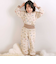 【スララク/腹巻き一体型】みんな快眠！長袖みんみんキルティングパジャマ 上下セット(80~130cm)
