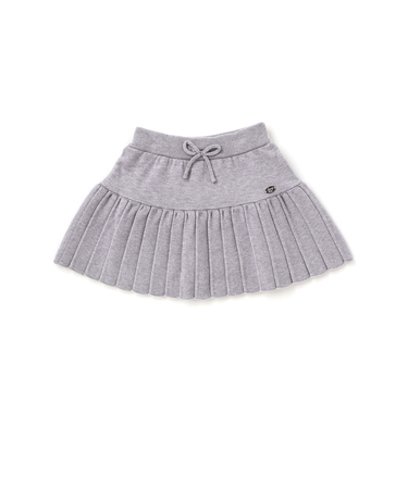 【ウォッシャブル加工】リボンチャーム付きニットプリーツスカパン(90~130cm)