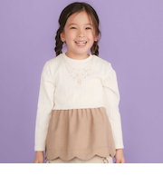 キラキラネックレスモチーフドッキングトレーナー(80~130cm)