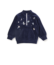 恐竜くるまロケットおもちゃ刺しゅうハーフジップトップス(80~130cm)