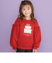 ケーキパフュームボトルモチーフキラキラパッチ刺しゅうトレーナー(80~130cm)