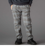 グレンチェック起毛ストレートパンツ(95~150cm)