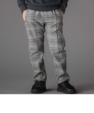 グレンチェック起毛ストレートパンツ(95~150cm)