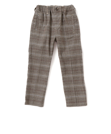 グレンチェック起毛ストレートパンツ(95~150cm)