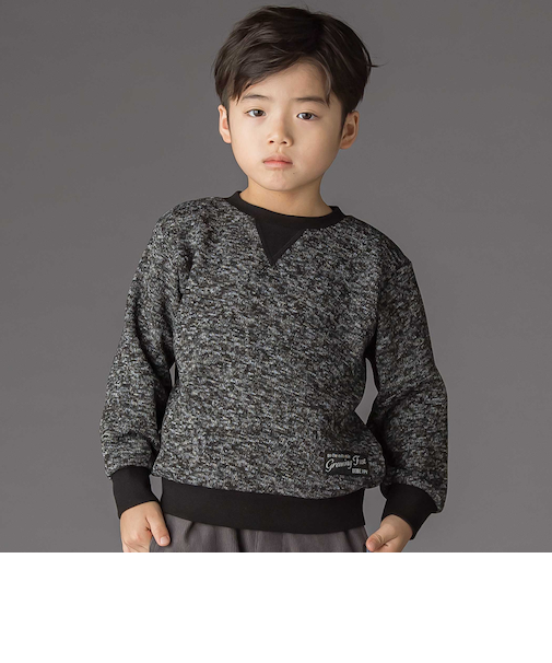 まだら柄裏起毛トレーナー(95~150cm)