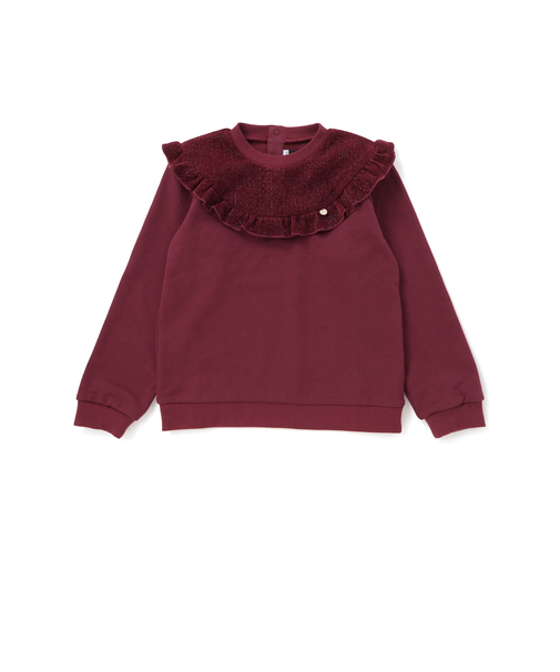 ラメ起毛切り替え裏毛トレーナー(95~150cm)