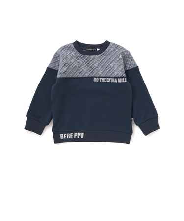 裏毛×斜めジャガード切り替えトレーナー(95~150cm)