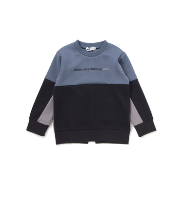 ロゴプリント配色トレーナー(110~160cm)