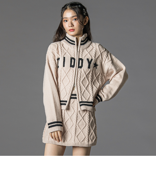 ダブルジップスカパンニットセットアップ(130~160cm)｜ベベ オンライン